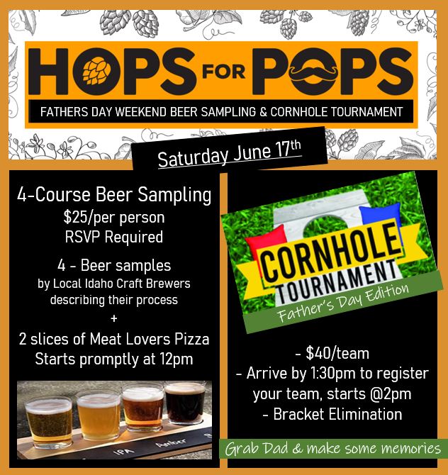 A flyer for hops for pops