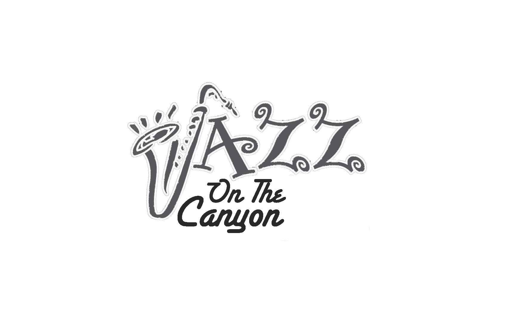 A black and white logo of jazz on the canyon.